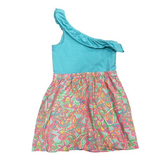 LILLY PULITZER DIONNE One Shoulder Print Dress Size Large - Picture 2 of 5